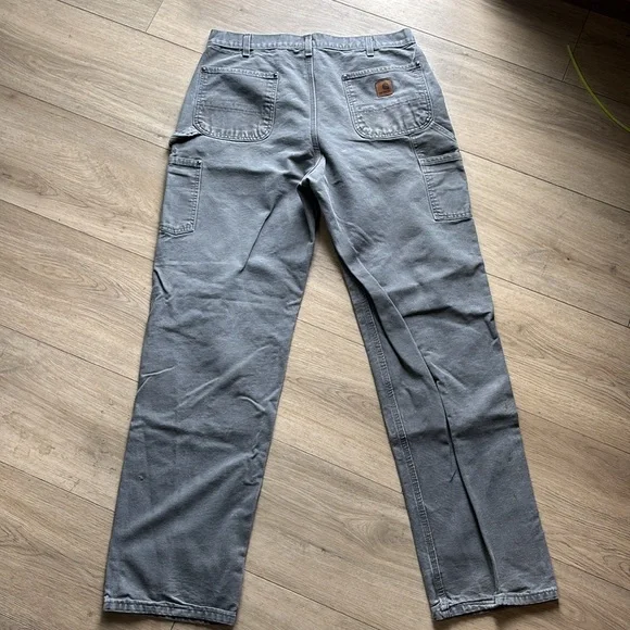 Carhartt Gray Cargo Pants Rugged Workwear - Picture 3 of 4